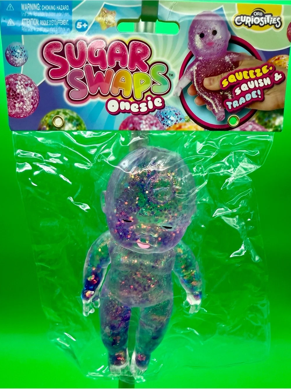 Sugar Swaps Onesie Squeeze Toy - Pink Glitter